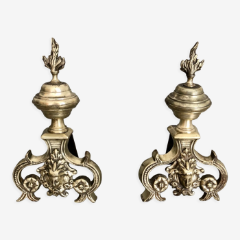 Brass chenets (pair)