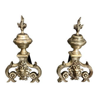 Brass chenets (pair)