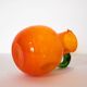 Pichet en verre bullé orange et vert