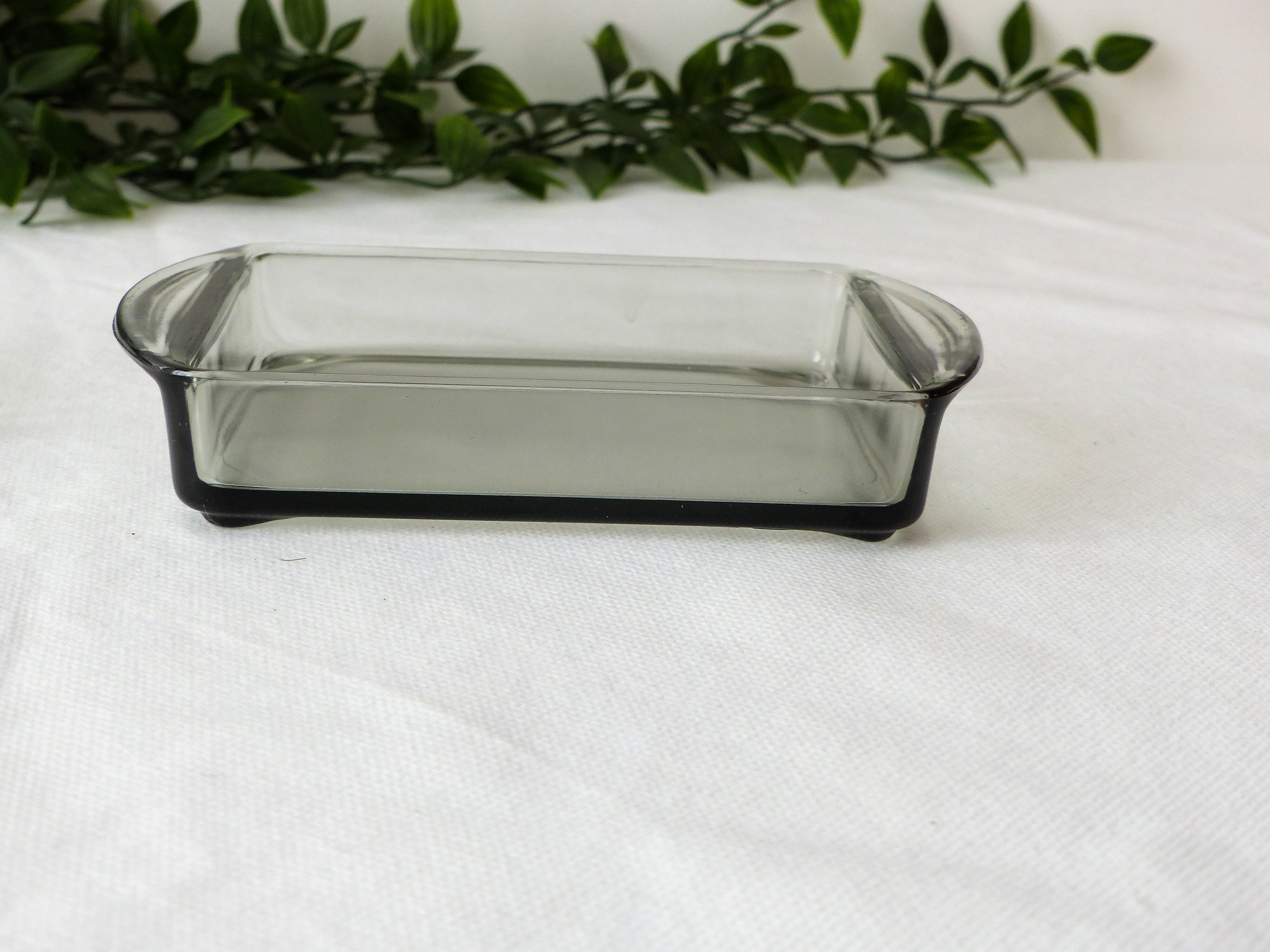 2 smoked glass ravier cups