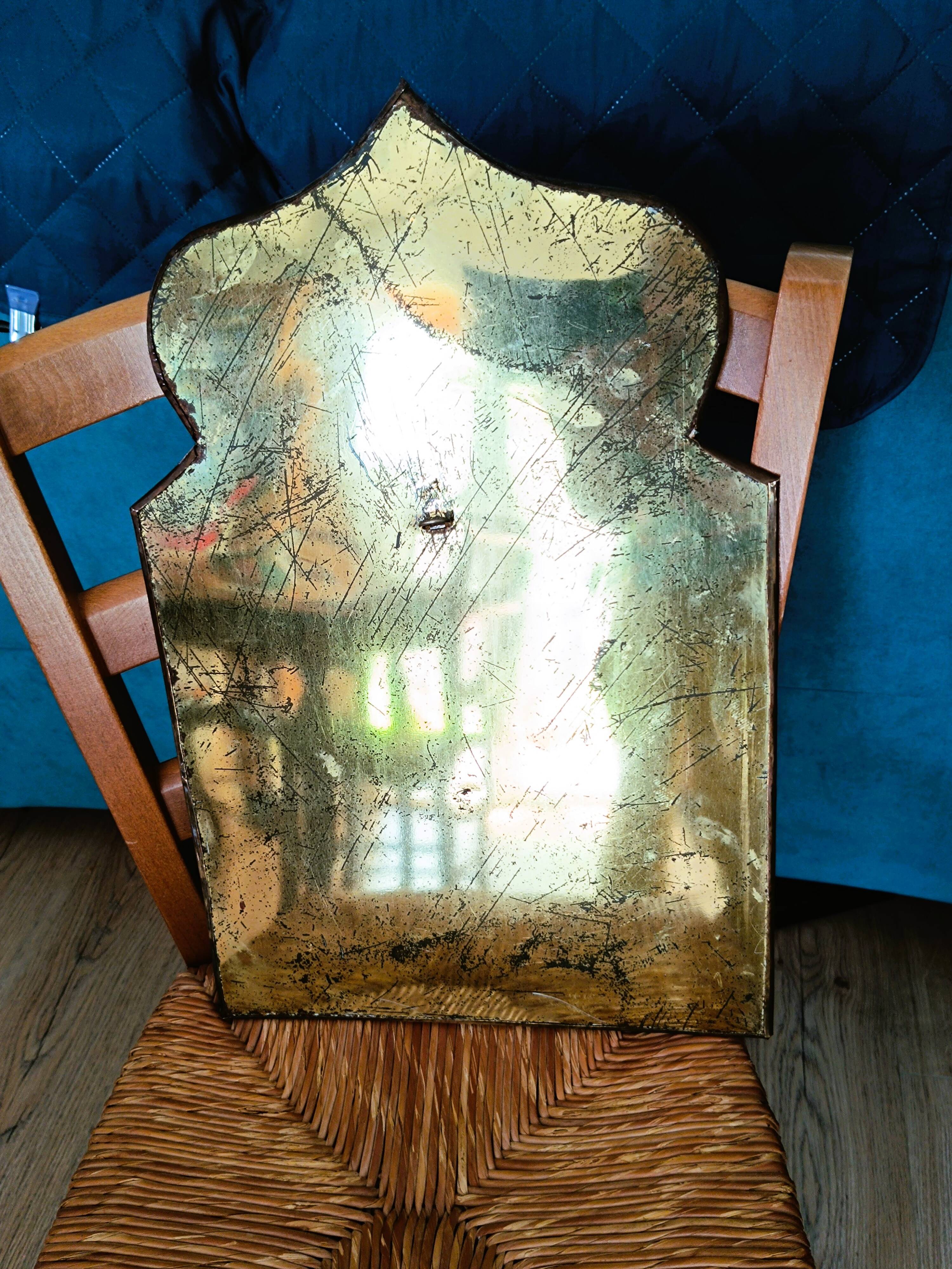 Moroccan brass mirror