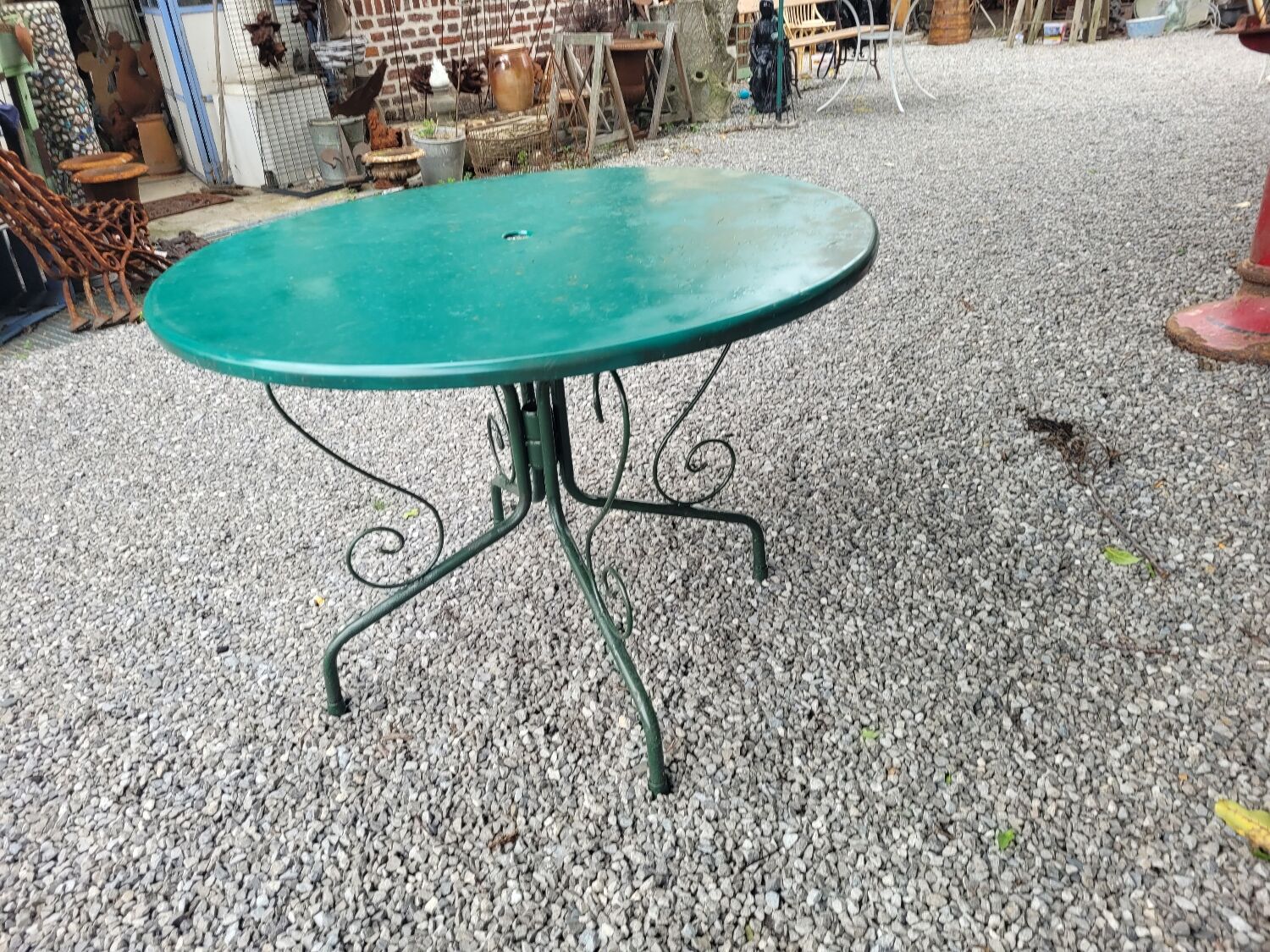 Wrought iron garden table
