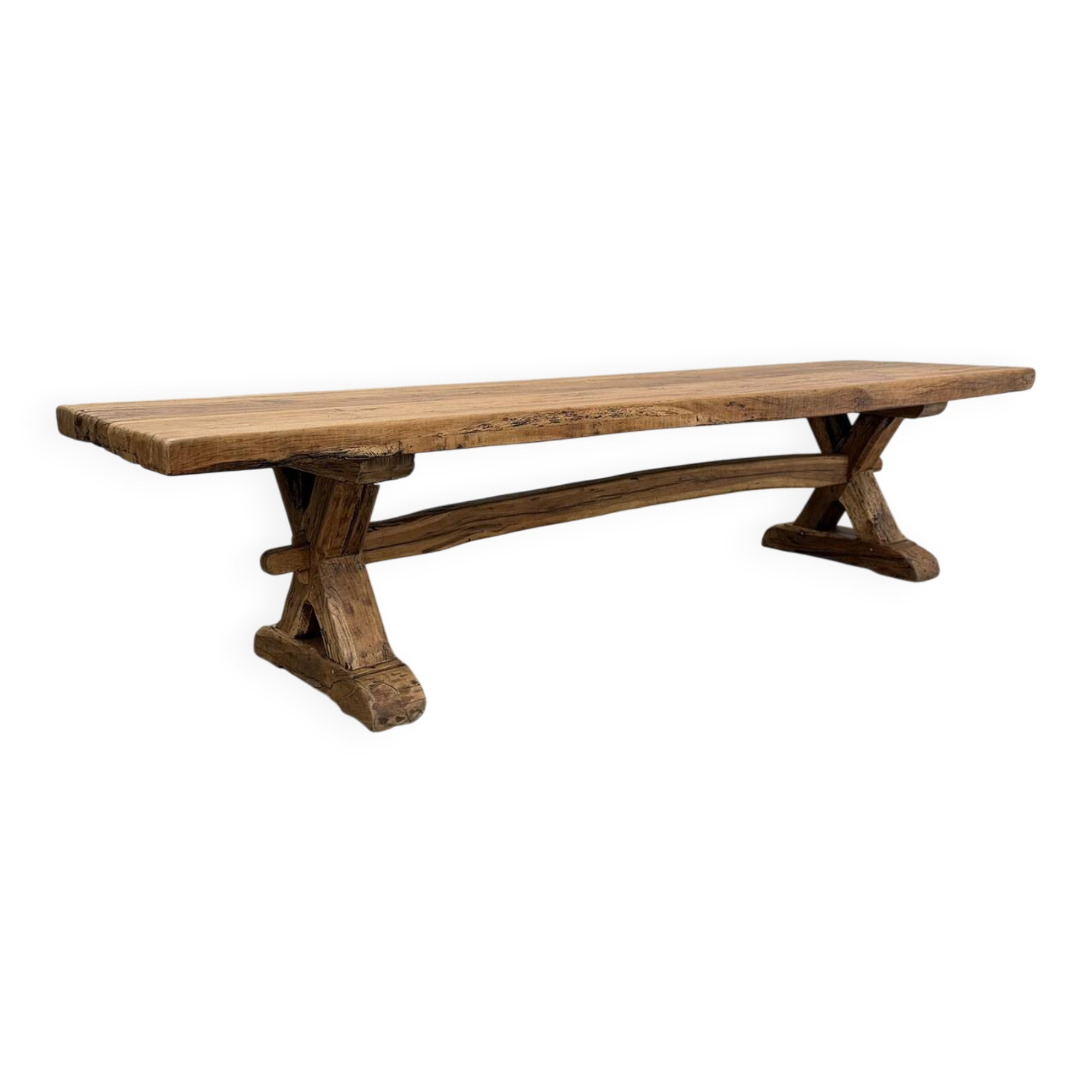 Oak table, monastery-style table.