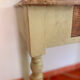 Old patinated wooden console – French country spirit, turned legs.