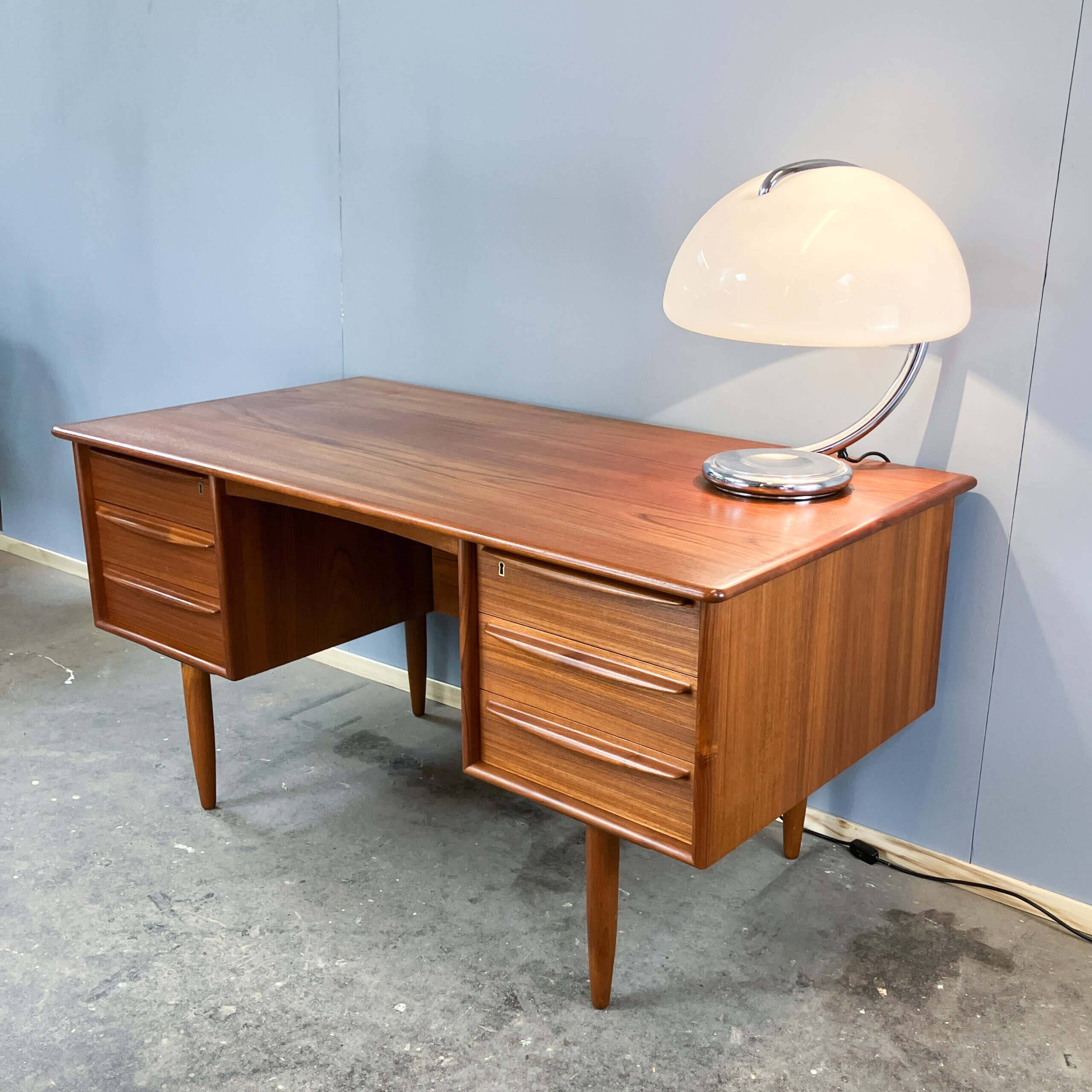 Danish desk by Svend Åge Madsen for Falster, teak, 1960s