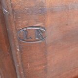18th century crossbow chest of drawers, stamped