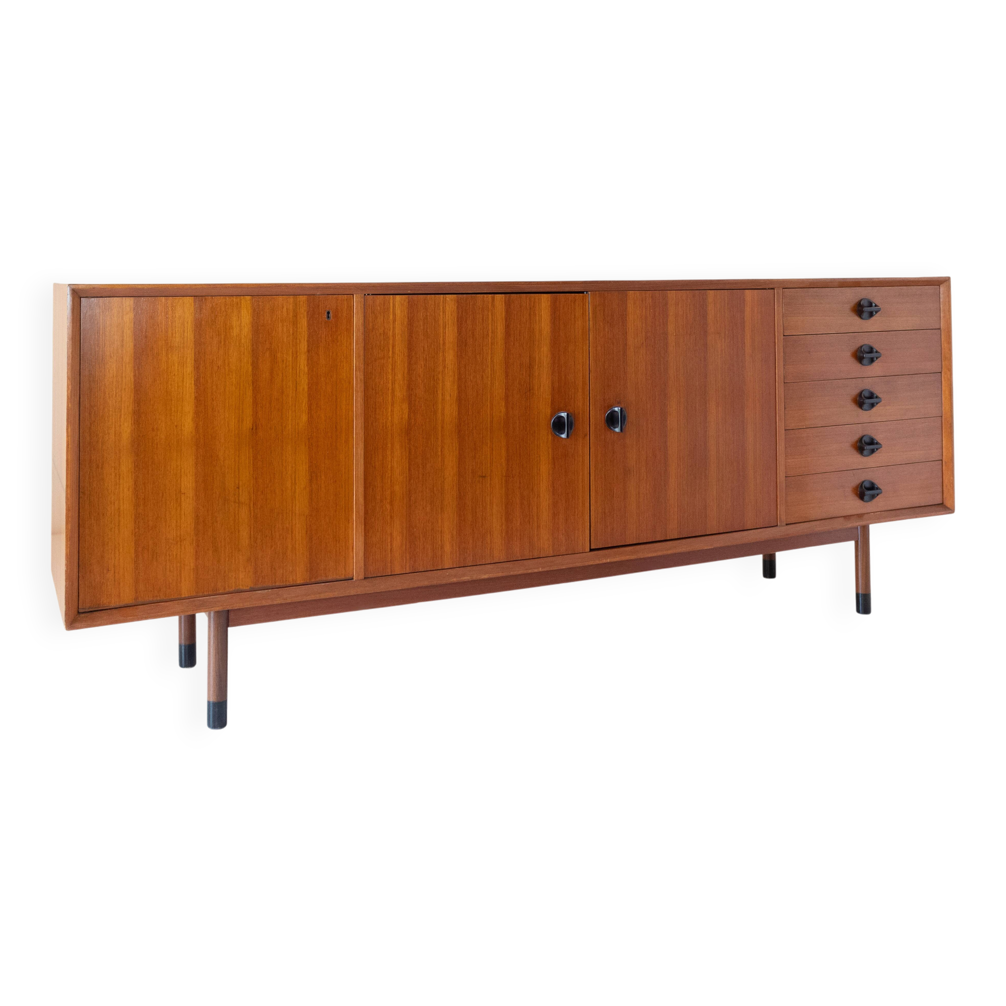 Mid-Century Modern Teak Sideboard by George Coslin for Faram, Italy, 1960s