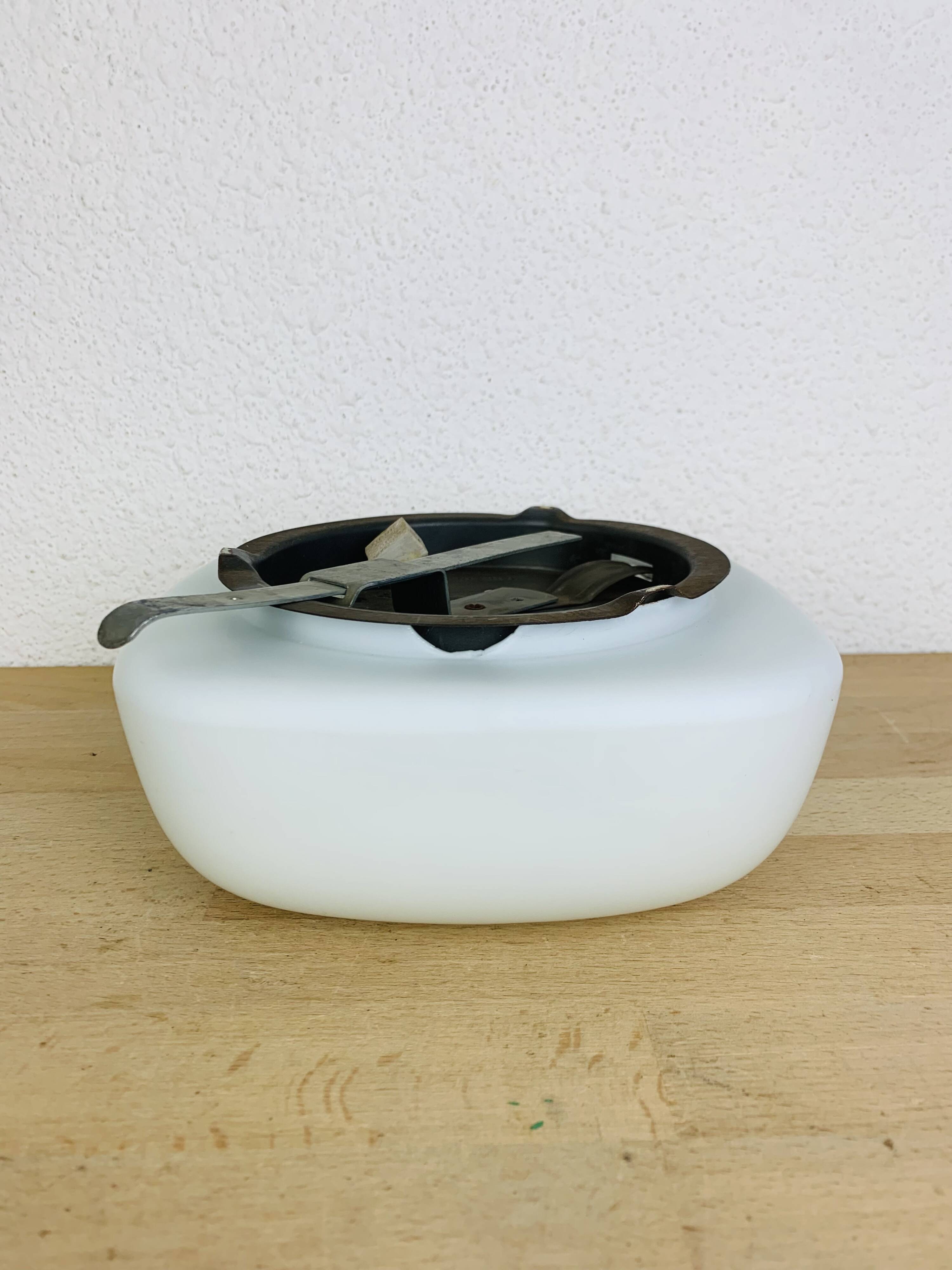 Vintage square opaline wall lamp, Italy, 1960