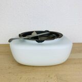 Vintage square opaline wall lamp, Italy, 1960