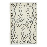 Tapis Tulu berbère marocain contemporain fait main, 100 % laine naturelle