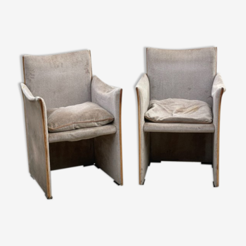 Pair of armchairs by Mario BELLINI model 401 station wagon