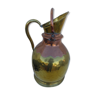 Pitcher in bi-colored copper height