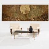 Nicolas Seailles large lacquered panels framed 1978