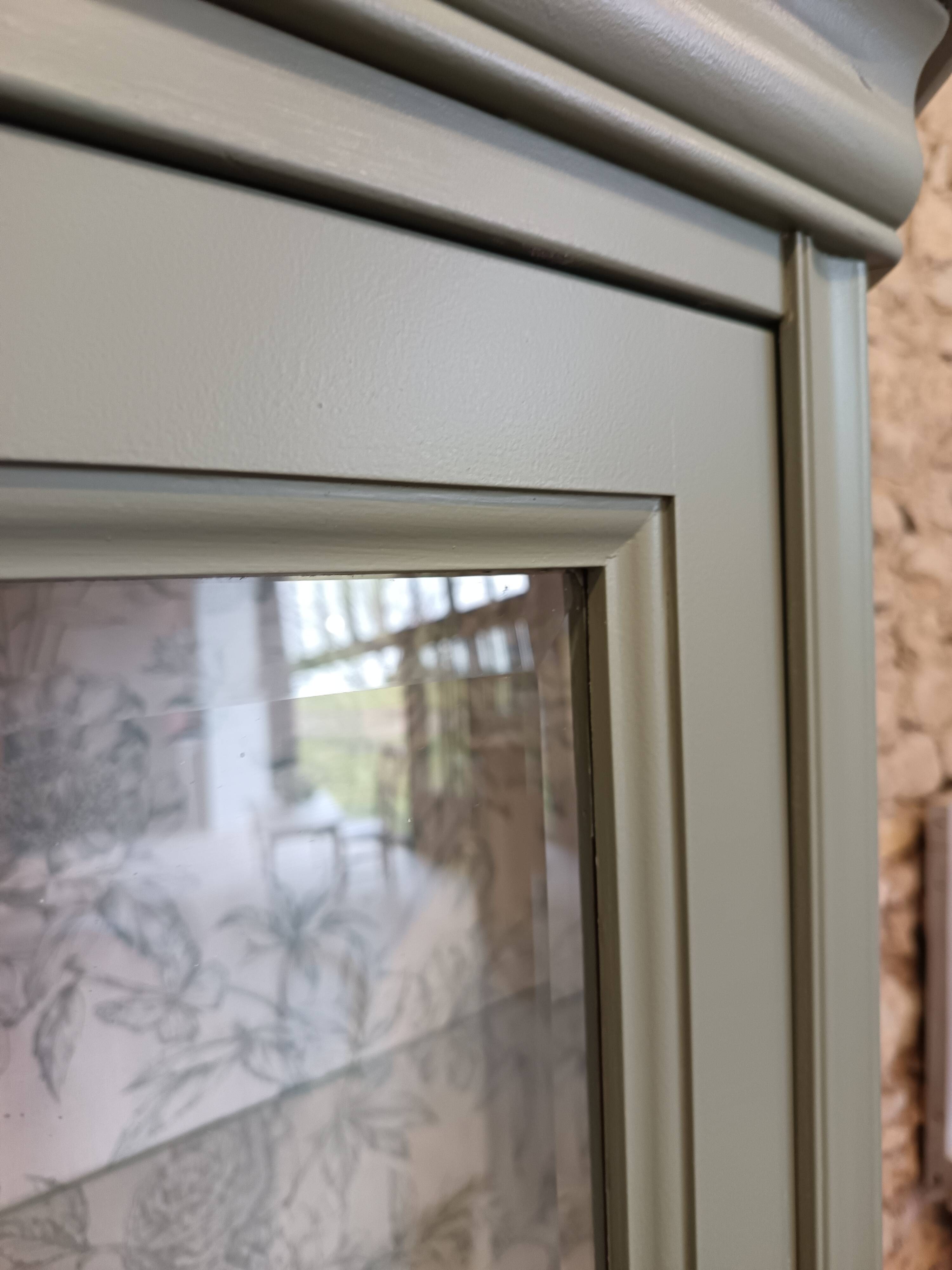 Bronze green display cabinet bookshelf