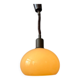 Suspension vintage champignon beige en verre acrylique