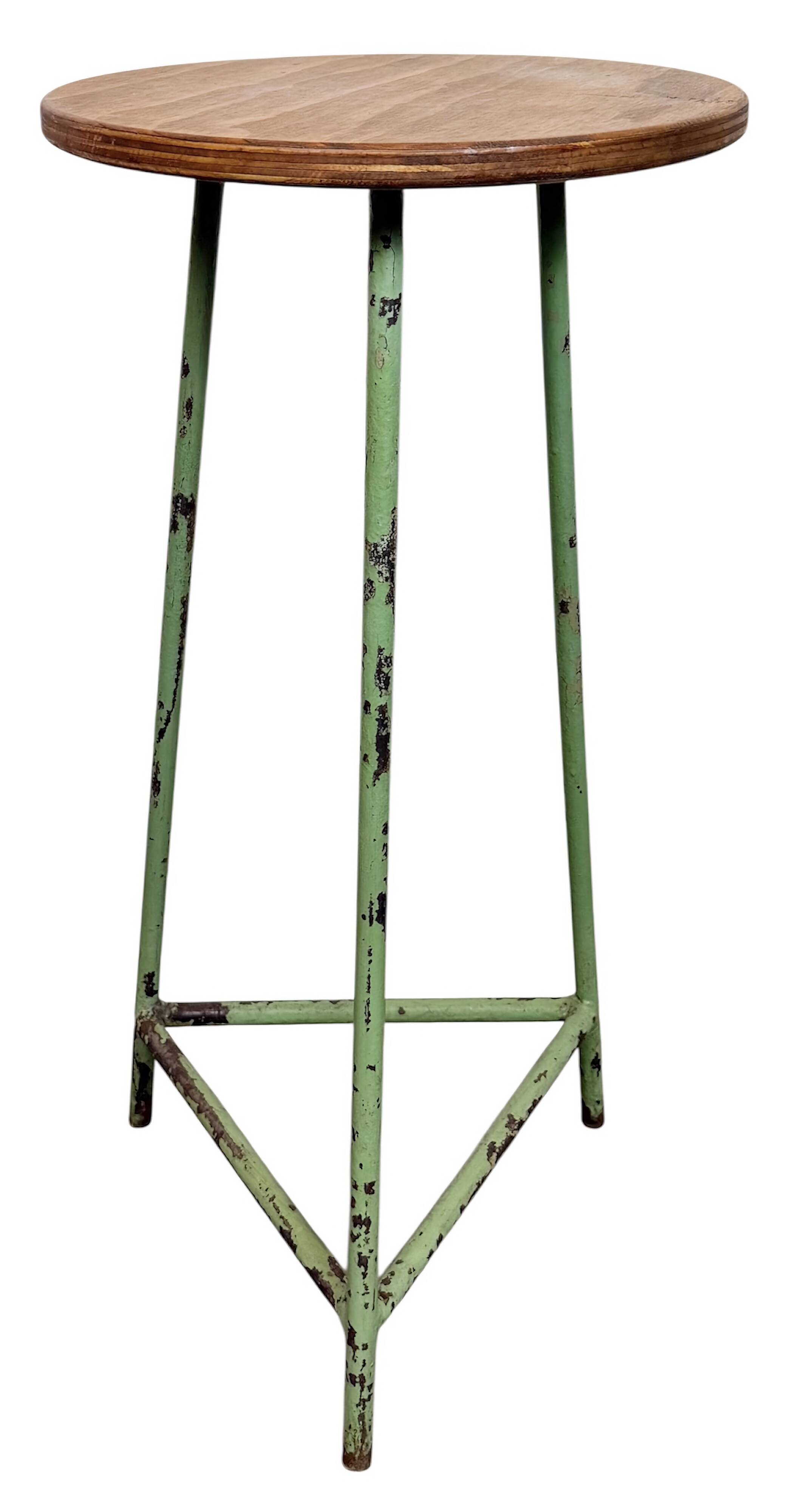 Green Industrial Workshop Stool, 1960s