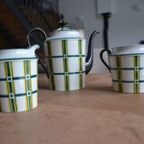 Limoges porcelain teapot, sugar bowl and milk jug