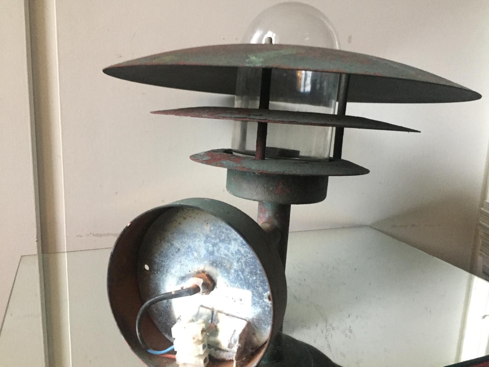 Danish Outdoor wall lamp in Cooper