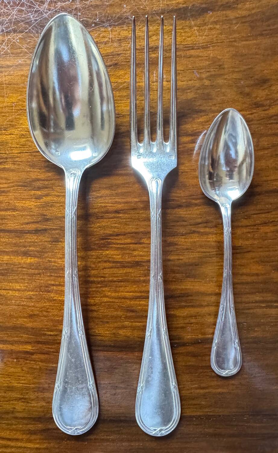 Apollo Goldsmiths - Louis XVI Cutlery Set - Crossed Ribbons - 38 Pieces