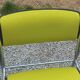 Set of 6 designer chairs with wooden seats and backs, chrome legs.