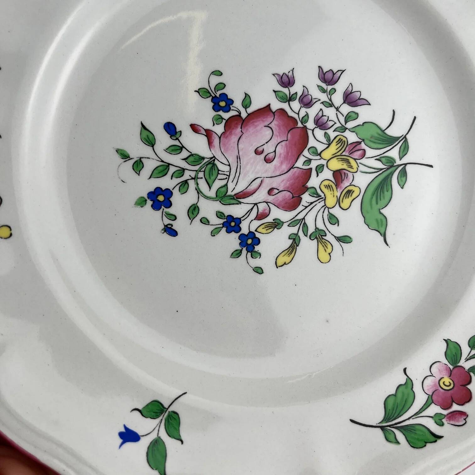 6 dessert plates KG Luneville, model Réverbère
