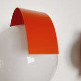 Paire d'appliques space age orange