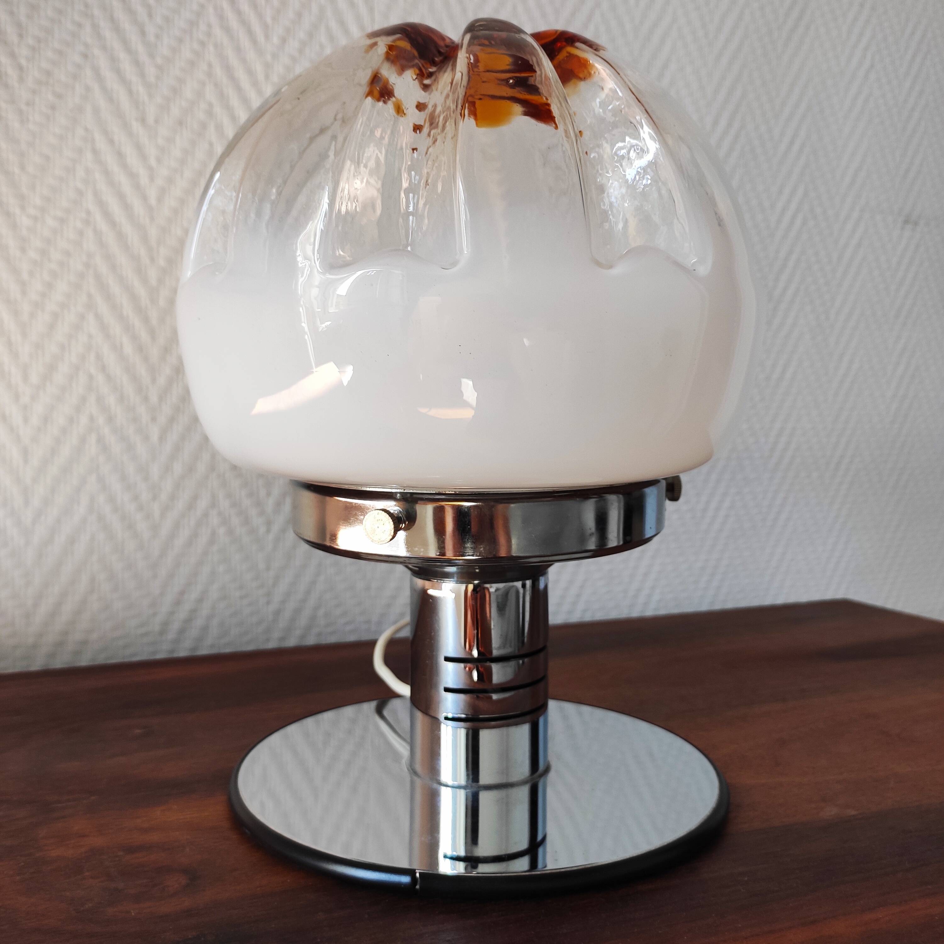 1970 Murano glass ball lamp