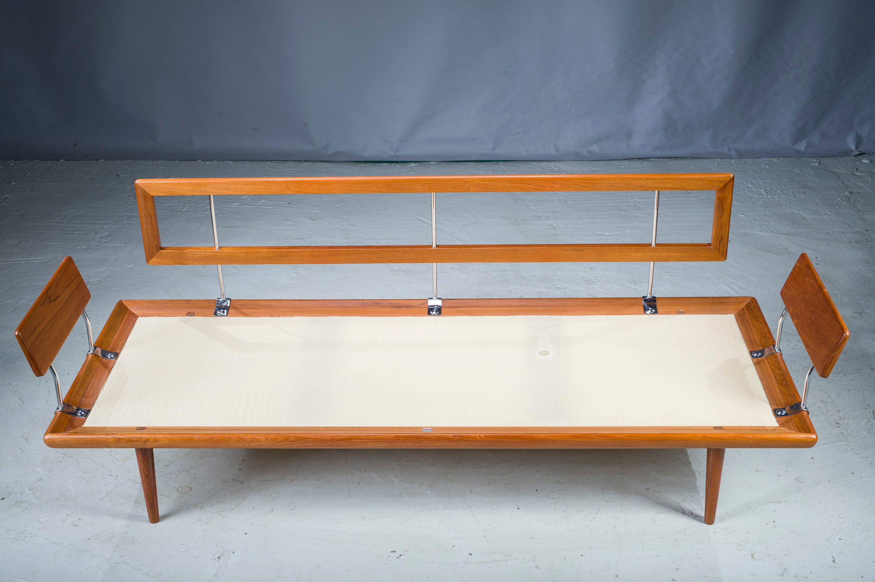 Danish Teak Fd 417 3 Seats Sofa Model Minerva by Peter Hvidt and Orla Molgaard-Nielsen for France &