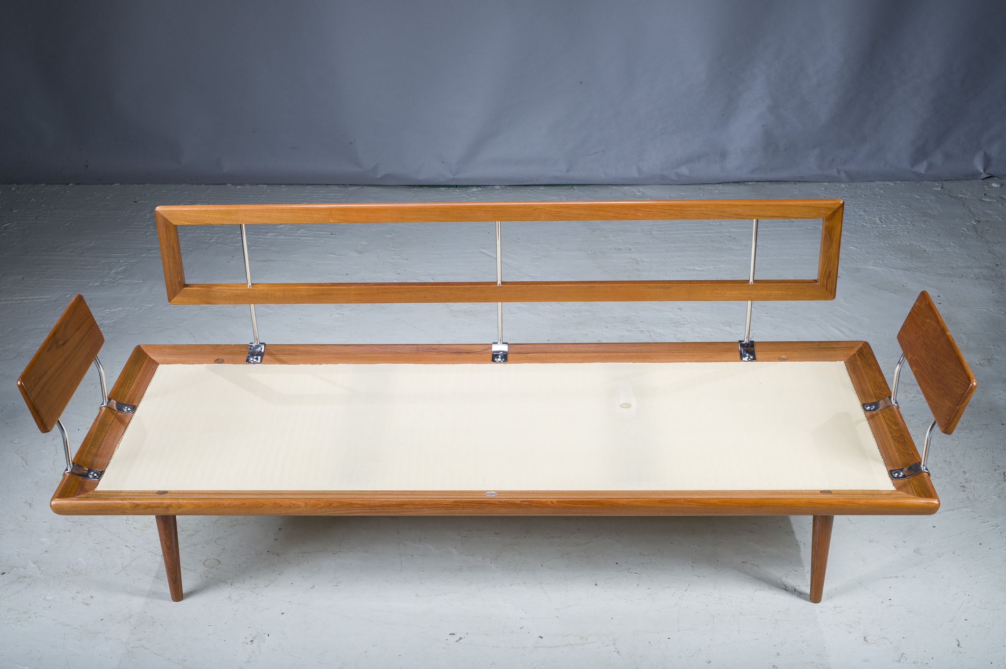 Danish Teak Fd 417 3 Seats Sofa Model Minerva by Peter Hvidt and Orla Molgaard-Nielsen for France &