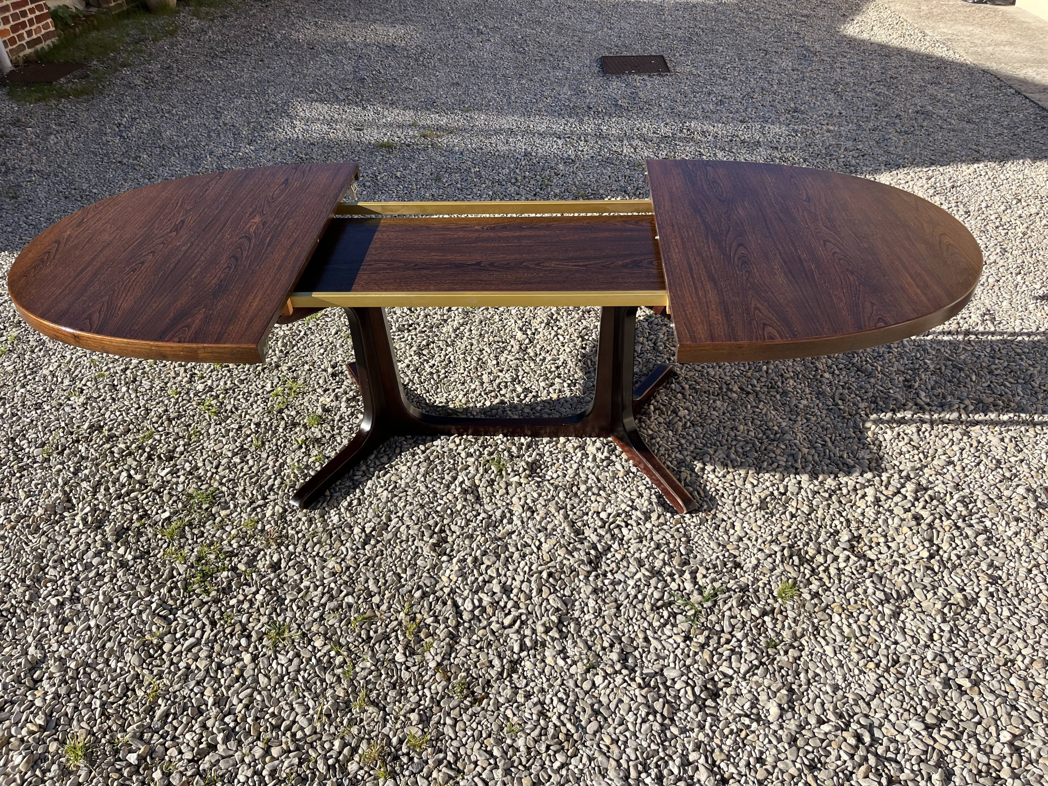 Vintage oval Baumann table in elm