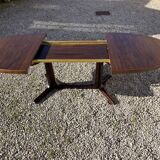Vintage oval Baumann table in elm