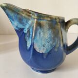 Enamelled ceramic pitcher signed alpho