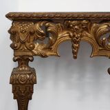 20th Century Italian Baroque style gilded and carved wall console