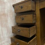 Bureau exotique hévéa massif 5 tiroirs maori