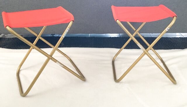 Pair of folding lail Lafuma stools