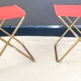 Pair of folding lail Lafuma stools