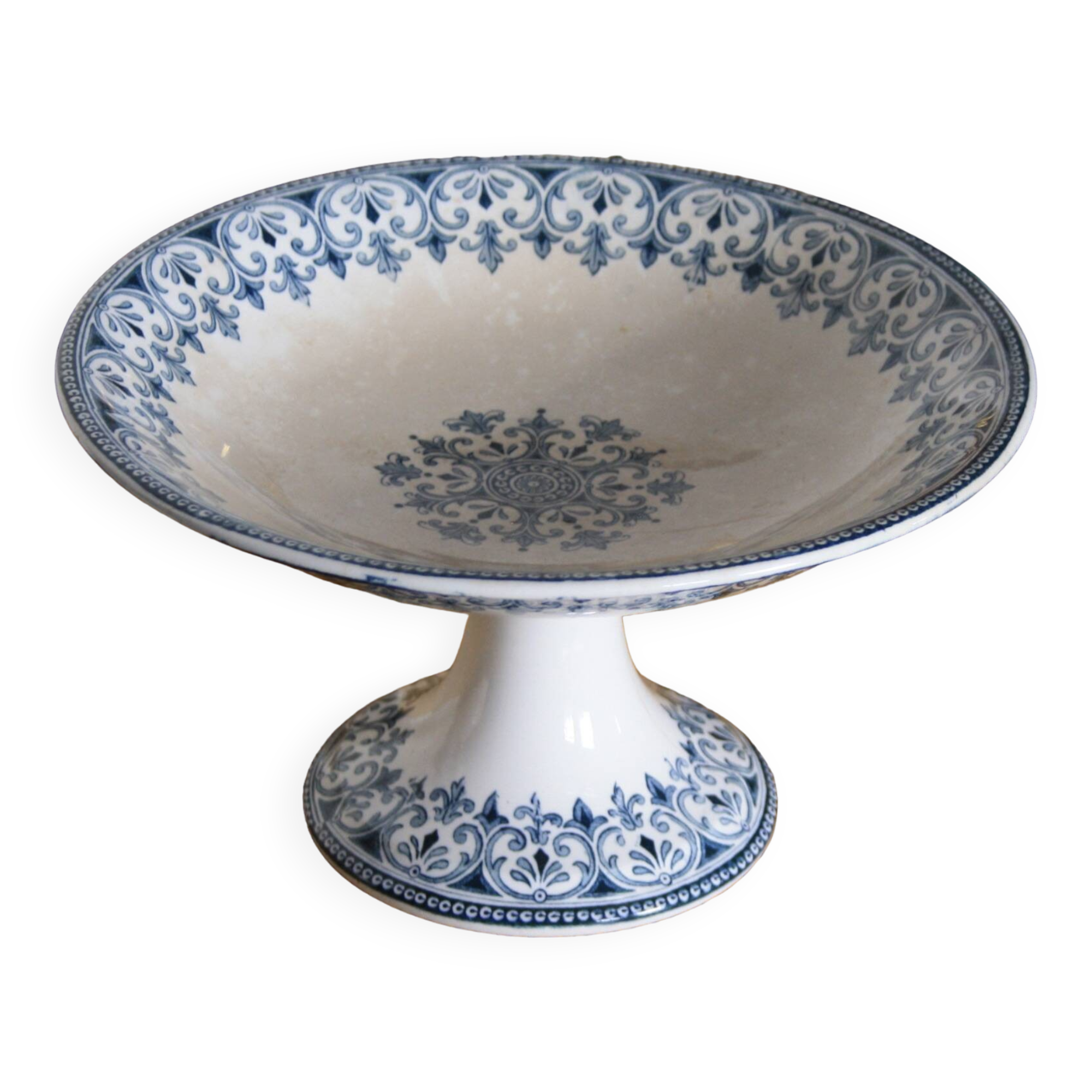 Old Badonviller fruit bowl - Terre de Fer - oriental