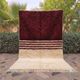 Traditional pure wool burgundy and white rug 1.5/2.5 m