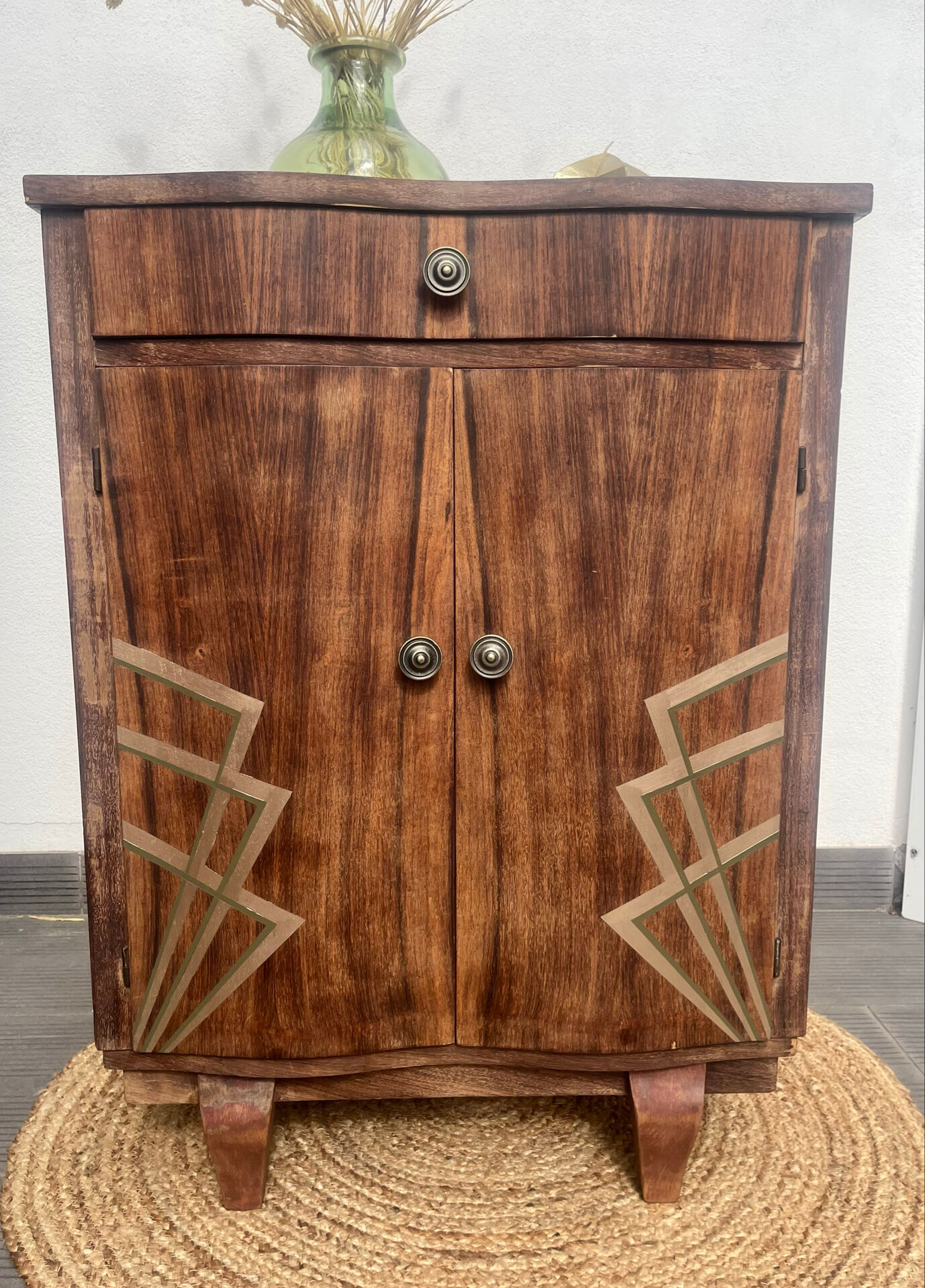 Art Deco sideboard with rounded doors