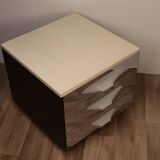 Raymond Loewy's vintage bedside table for Doubinsky Frères, 1970