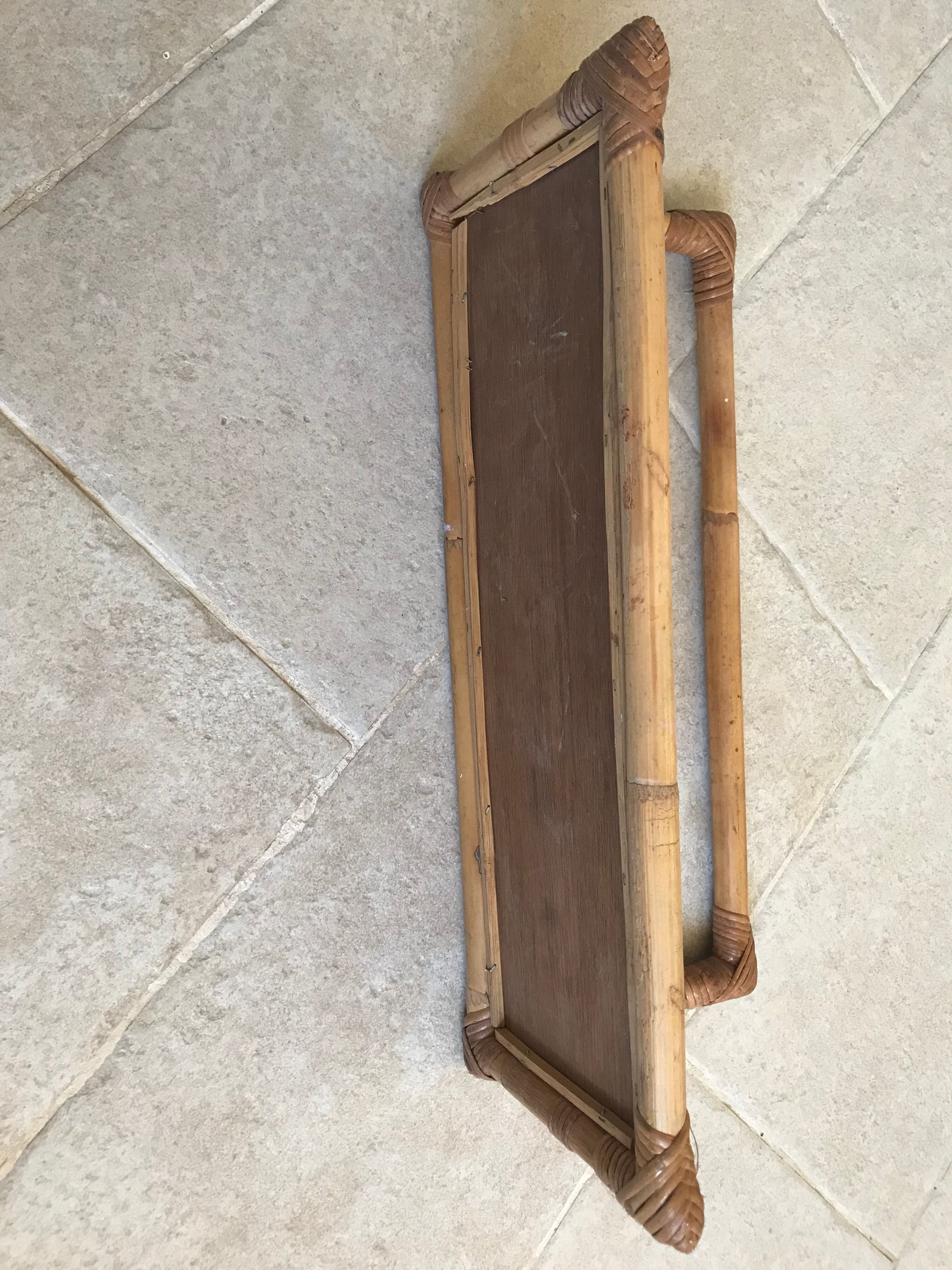 Vintage rattan shelf