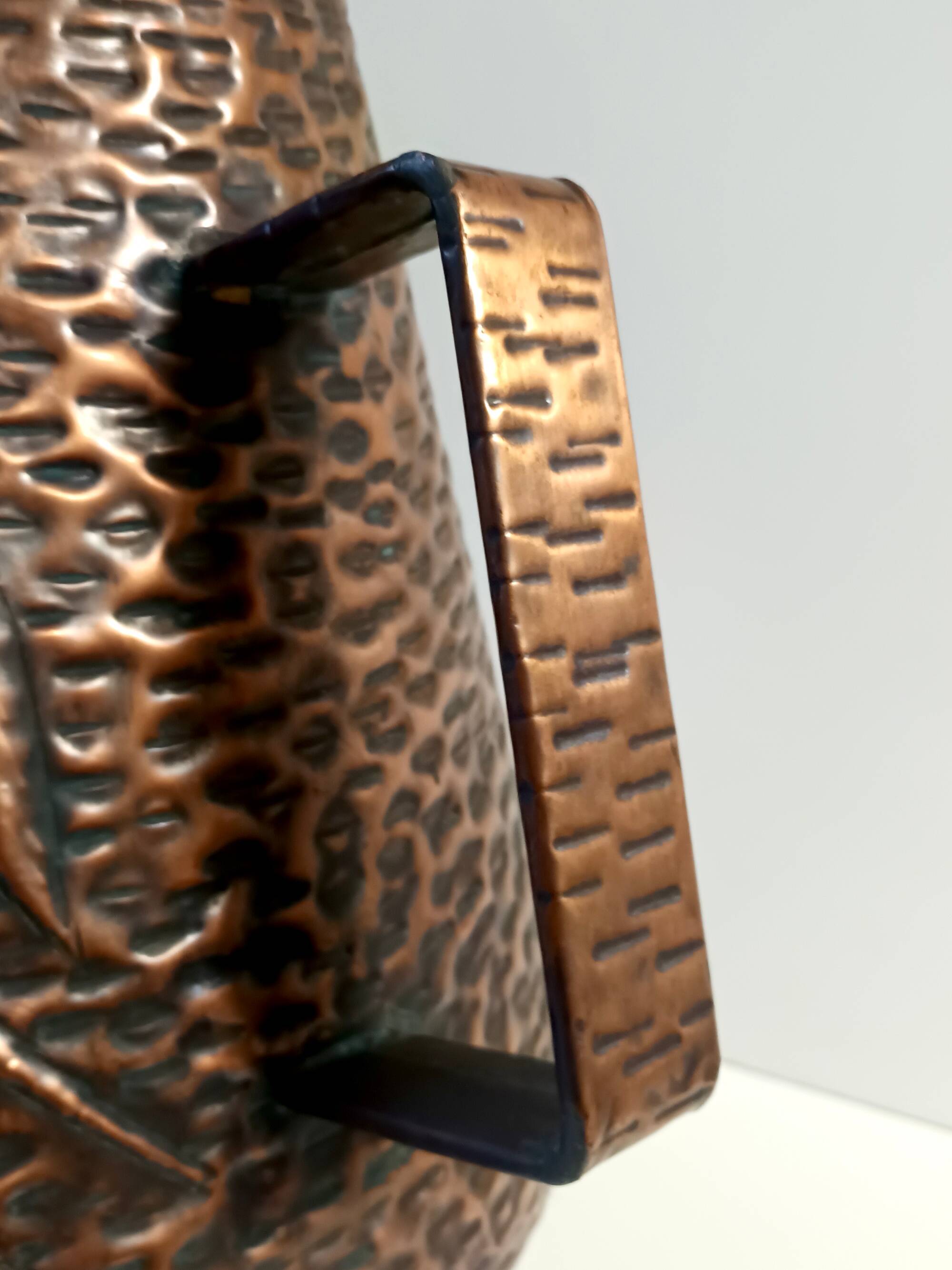 Vintage Copper Umbrella Stand Attr. to Angelo Bragalini, Italy