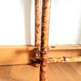 Art nouveau coat rack in tiger-print bamboo