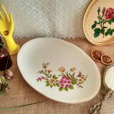 Large oval dish Gien model Floreal - vintage