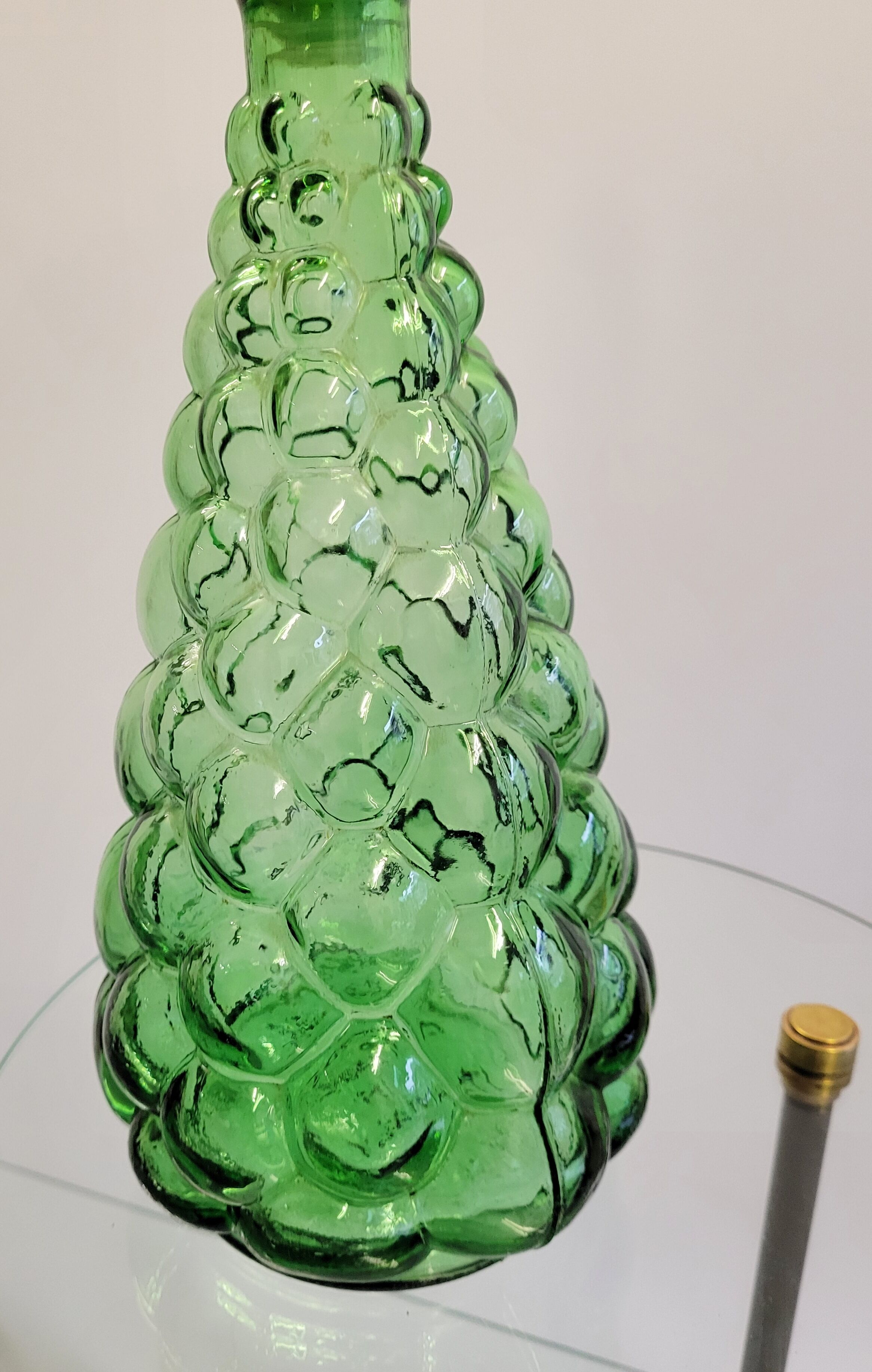 Green Empoli bubbles decanter