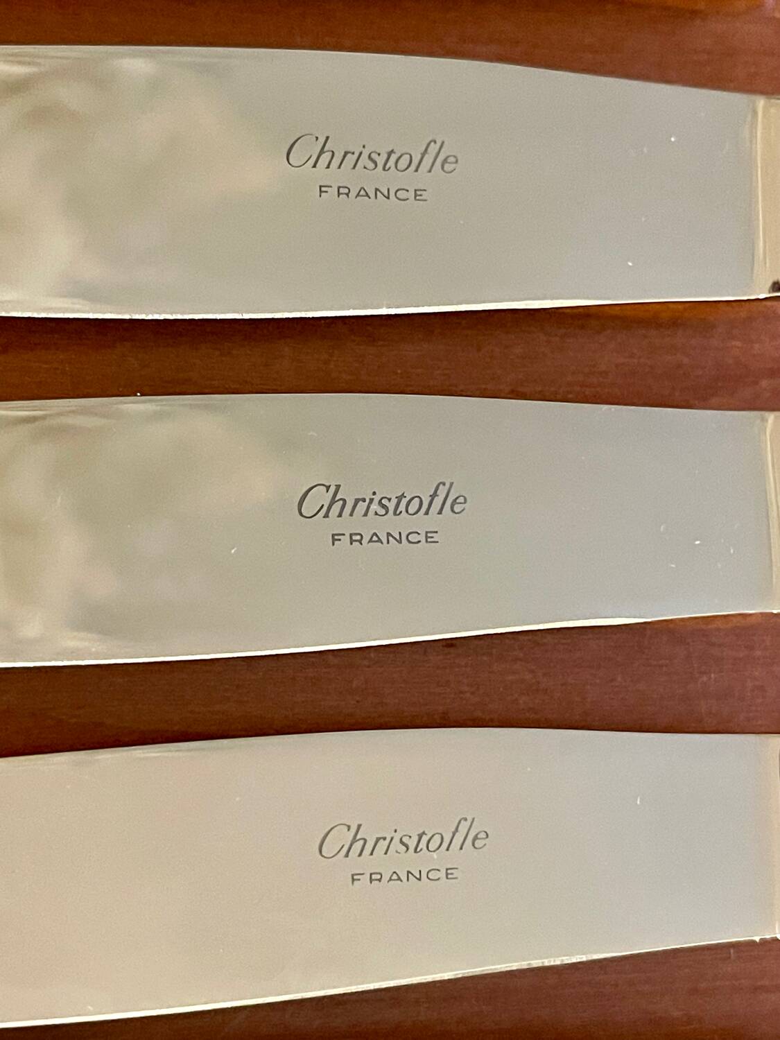 Christofle 48-piece flatware ribbon set, near mint condition