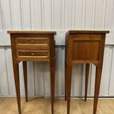 Pair of walnut bedside tables