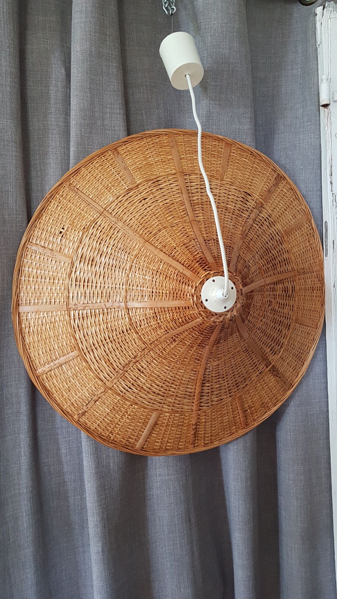 Suspension osier bambou vintage