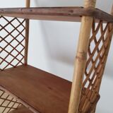 Vintage rattan shelf