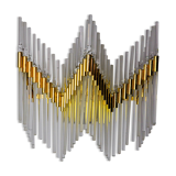Venini wall lamp, tubular crystals, Italy, 1970